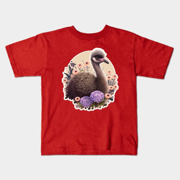 Ostrich Kids T-Shirt by Zoo state of mind